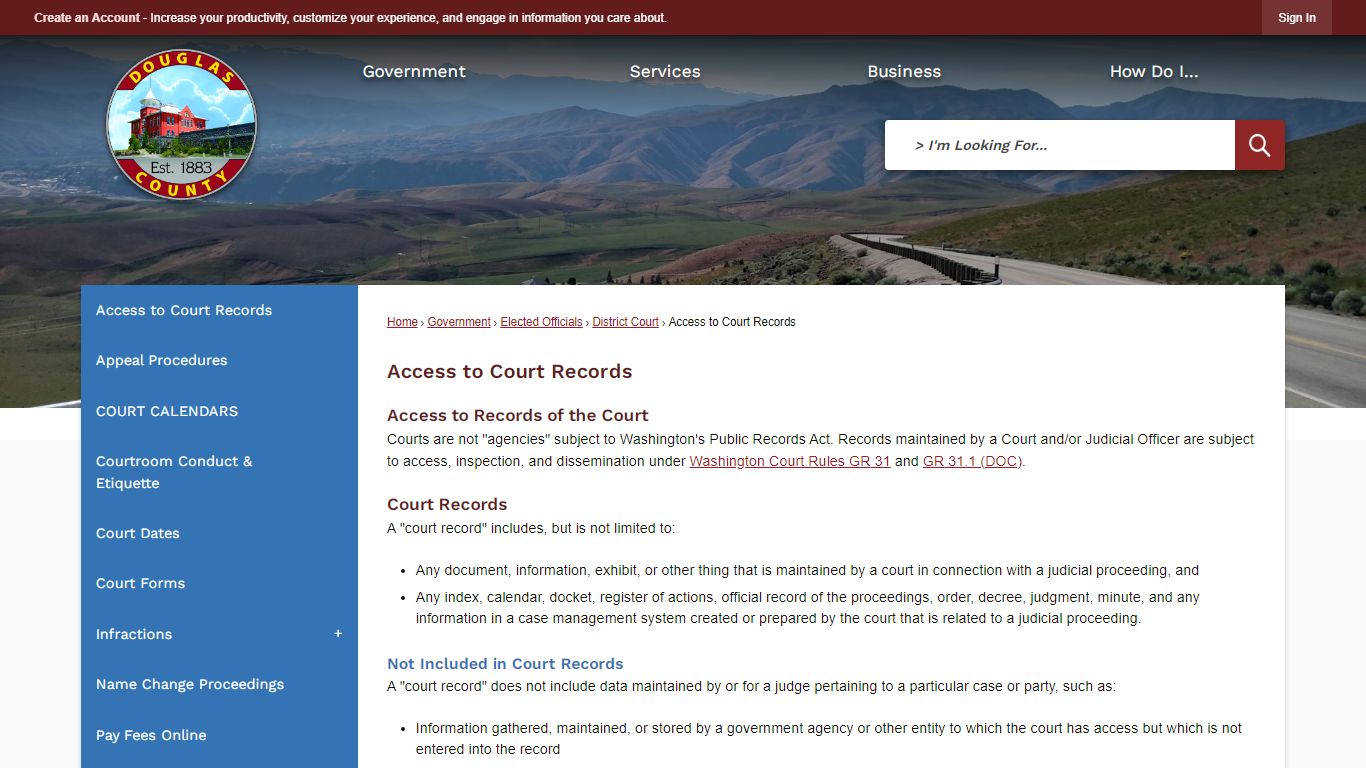 Access to Court Records | Douglas County, WA