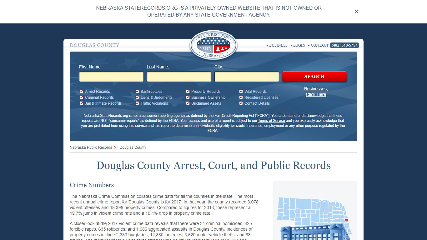 Douglas County Arrest, Court, and Public Records